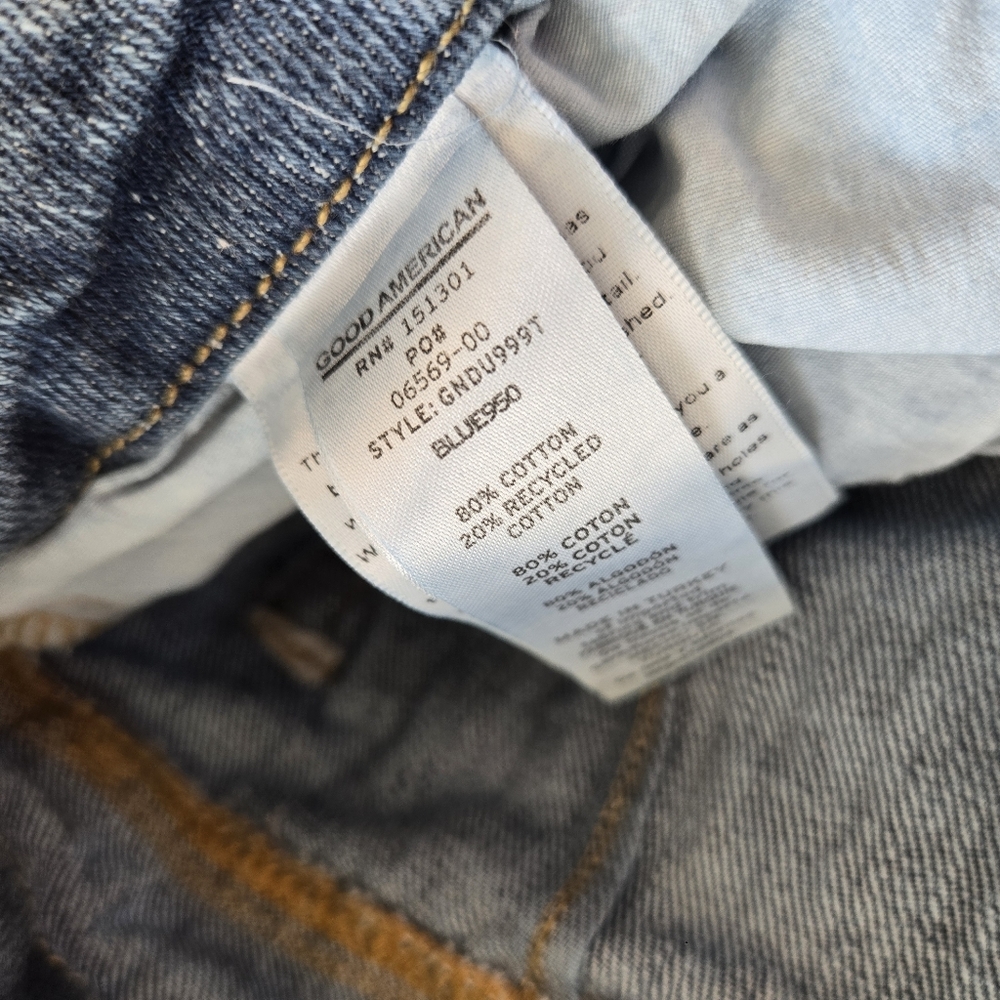 Good American Good 90s Duster Jeans Blue950 Size 6 / 28. NWOT - Picture 7 of 7